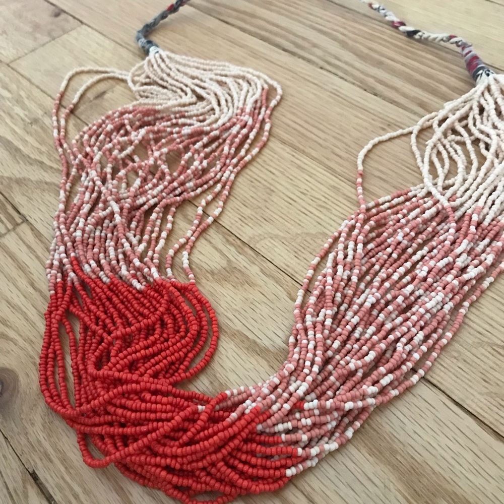 Ann Taylor Loft beaded statement necklace